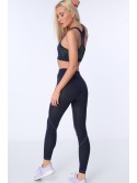 Seamless leggings navy blue and green MR81199 - Online store - Boutique